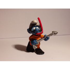 Schtroumpf Figurine - Schtroumpf Combinaison Plongeur - Tuba + Lance Harpon