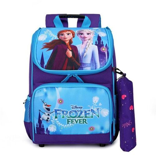 Cartable + Trousse Reine Des Neiges Violet