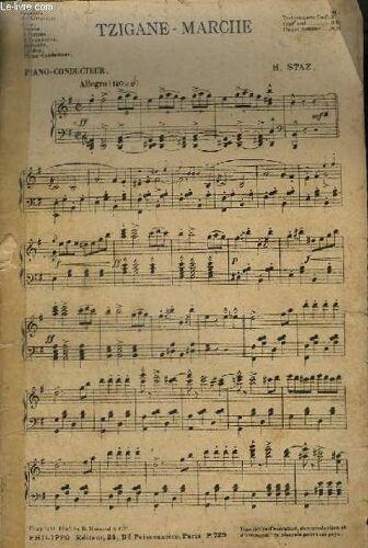 Tzigane Marche - Piano Conducteur.