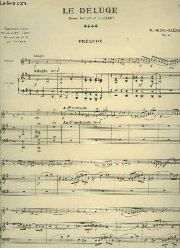Le Deluge - Piano / Violon + Harmonium / Violon + Mandoline Ou Violon.