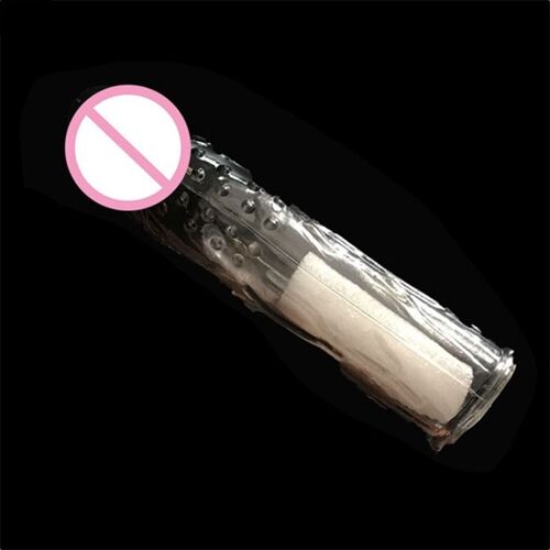 Black-Étend 7cm - 18cm Préservatifs Réutilisables Pénis Extender Manchon Retard Éjaculation Cristal Préservatif Jouets Sexuels Pour Hommes Produits Intimes Produits Sexuels