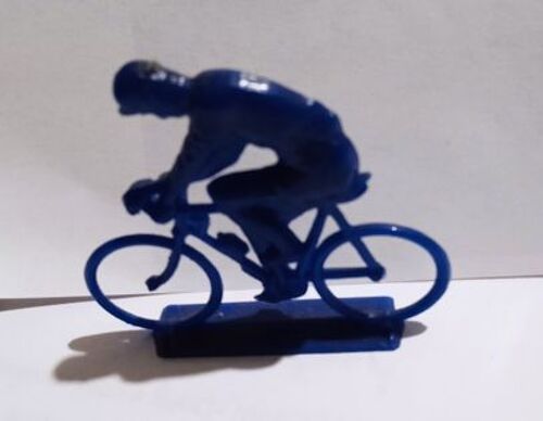 Figurine - Cycliste - En Plastique - Bleu Marine - Petites Roues
