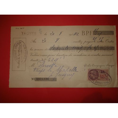 Mandat B.P.F. 1942