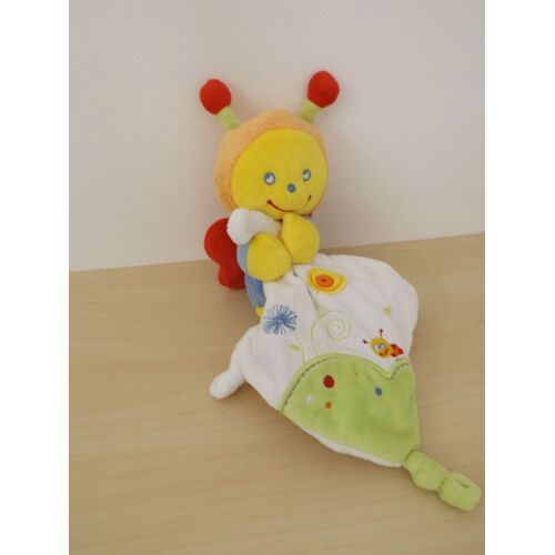 Doudou Coccinelle Carré Multicolor Pommette