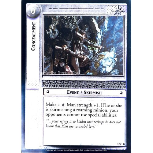 Carte Le Seigneur Des Anneaux : Black Rider - Concealment 12 C 44