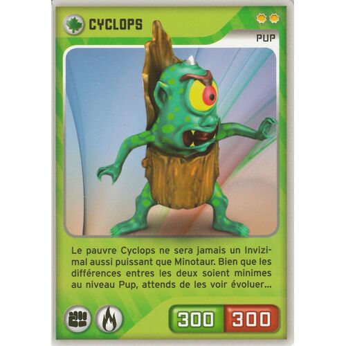 Carte Panini Invizimals Defis Caches Cyclops N° 157