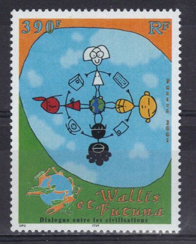 Wallis Et Futuna 2001 : Dialogue Entre Les Civilisations - Timbre 390 F. Multicolore Neuf ** Cote 12,70 