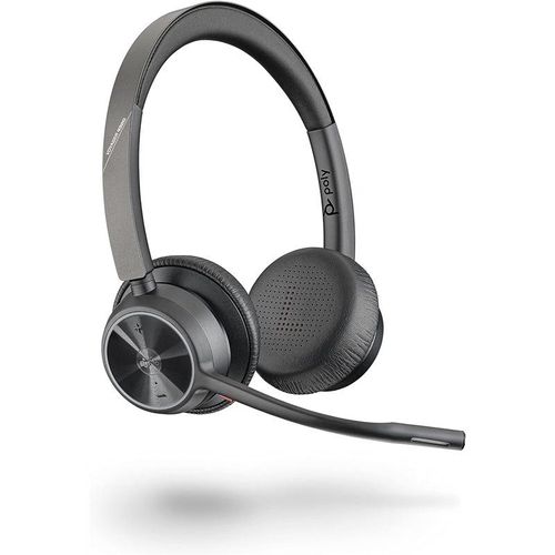 HP Poly Voyager 4320-M - Micro-casque - sur-oreille - Bluetooth - sans fil, filaire - USB-A via adaptateur Bluetooth - noir - Certifié pour Microsoft Teams, certifié Zoom