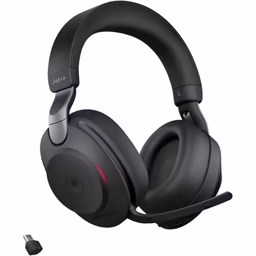 Casque Jabra Evolve2 85 stéréo MS avec dongle USB-C optimisé pour Microsoft Teams