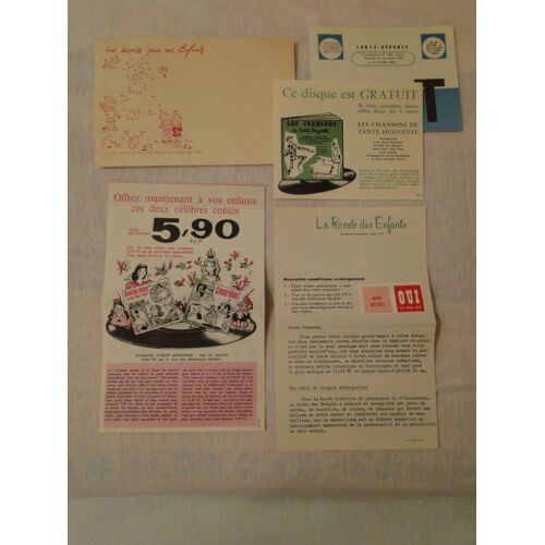 Publicite Pour Disques Enfants - La Ronde Des Enfants