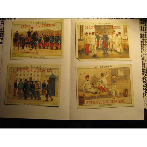 Carte Représentant La Vie Militaire En 1900 - Réclame Pour Le Spécifique Victorieux.