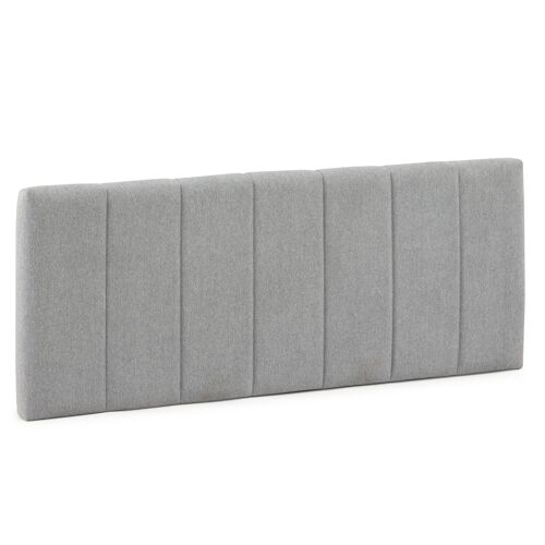 Tête de lit tapissée Creta 160x60cm Couleur Gris, brodé Effet capitonné, 8cm d'épaisseur.