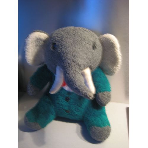 Grande Peluche Doudou Babar Vintage Van De Walle 39 Cm