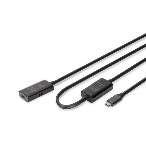 DIGITUS Câble d'extension USB actif - USB-C femelle vers mâle - 10 m