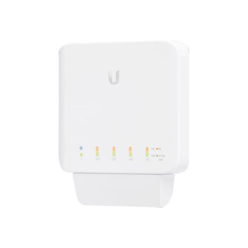 Ubiquiti UniFi Switch USW-FLEX - Commutateur - Géré - 4 x 10/100/1000 (PoE) + 1 x 10/100/1000 (PoE) - fixation murale, montable sur tringle - PoE (46 W)