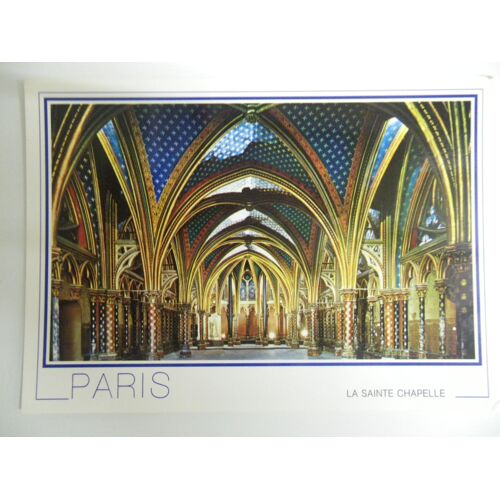 Carte Postale De Paris: La Sainte Chapelle, Intérieur De La Chapelle Basse