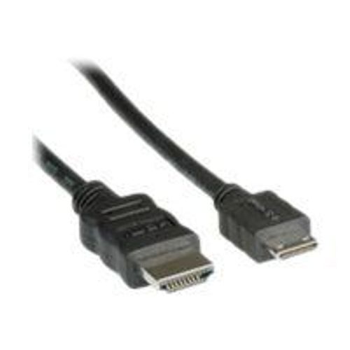 Roline - Câble HDMI avec Ethernet - HDMI mâle pour 19 pin mini HDMI Type C mâle - 2 m - blindé - noir