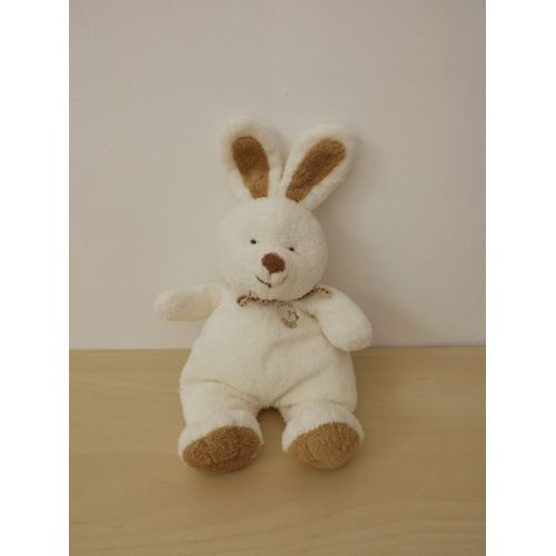 Doudou Lapin Blanc Marron Lascar
