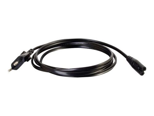 C2G Non-Polarised Power Cord - Câble d'alimentation - power IEC 60320 C7 pour power CEE 7/7 (M) - CA 250 V - 3 m - moulé - noir - Europe