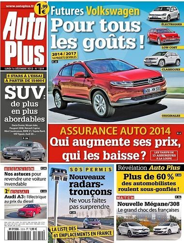 Auto Plus Futures Volswagen-Suv De Plus En Plus Abordables-Nouvelle Megane/308-Nouveaux Radars Troncons-Audi A3 L Electrique Au Prix Du Diesel-Nos Astuces Pour Revendre Une Voiture Invendable. 1319