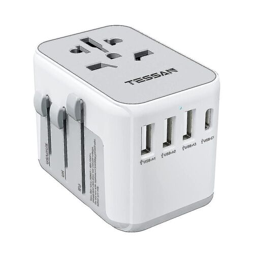 Adaptateur de voyage universel, adaptateur secteur international avec USB Type C, adaptateur de prise adaptateur de voyage dans le monde entier chargeur universel d'alimentation