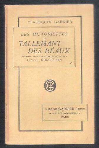 Les Historiettes De Tallemant Des Réaux. Tome 5