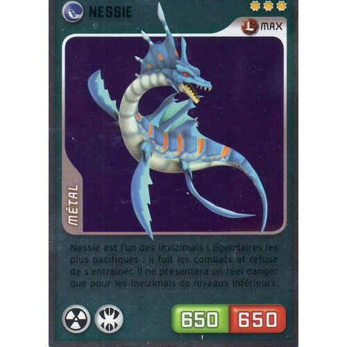 Carte Panini Invizimals Defis Caches Nessie N° 246 Metal