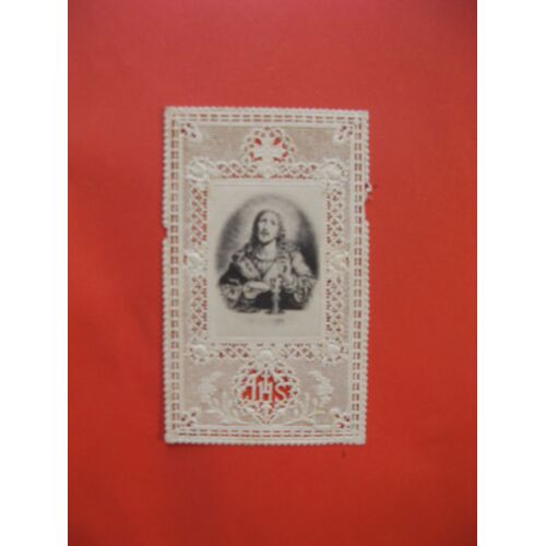 Image Pieuse Dentelle Ancienne 19°   Jesus Eucharistie