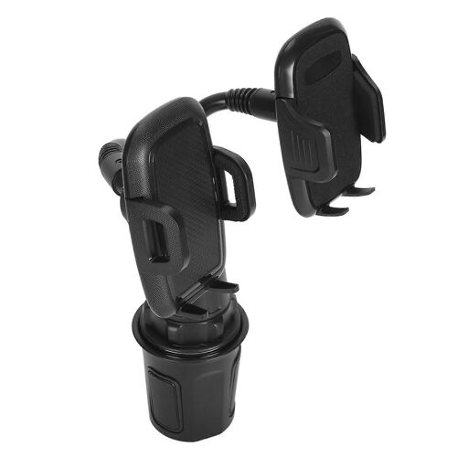 Dual Phone Holder For Car Cup Holder Cup Phone Holder 360 Degree Rotatable Car Phone Mount Gooseneck For Smartphones 47 Inches Black