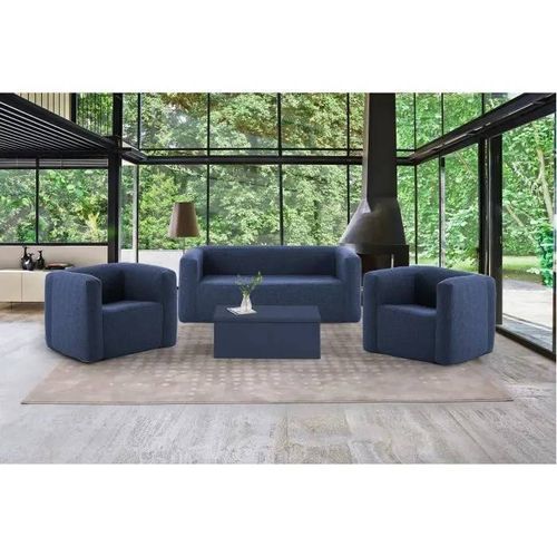 Table Basse Coffre Terracotta - Terracotta - Couleur Bleu - Rectangulaire - Pliant - Salon