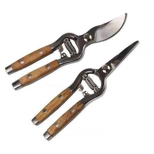 Set d'épinettes - Suan - Modèle 17,5 cm - Métal - Loquet de sécurité - Poignée en bois FSC
