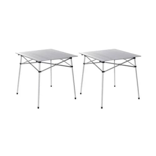 Table De Camping - O'camp - Lot De 2 - Aluminium - Housse De Transport Incluse - 70x70x70 Cm