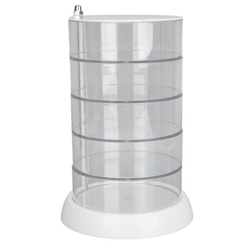 5 Layer Rotating Hair Accessories Organizer With Dust Proof Lid Bathroom Container Rotatable Jewelry Storage Box