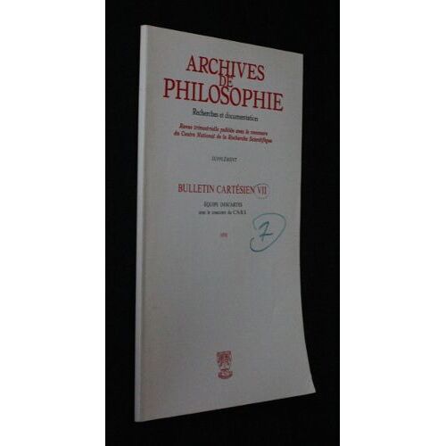 Archives De Philosophie, Supplément