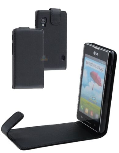 Etui à rabat noir pour LG Optimus L7-2 avec patte magnétique