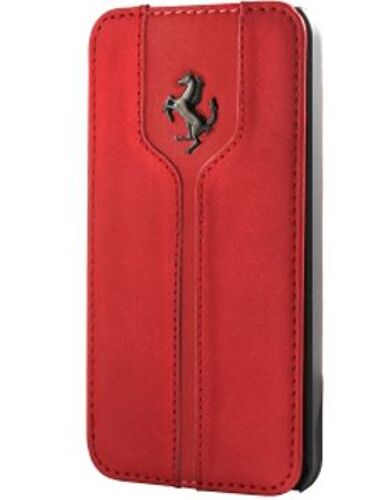 Etui Ferrari Monte Carlo cuir rouge rabat latéral iPhone 5C FEMTFLBKPMRE