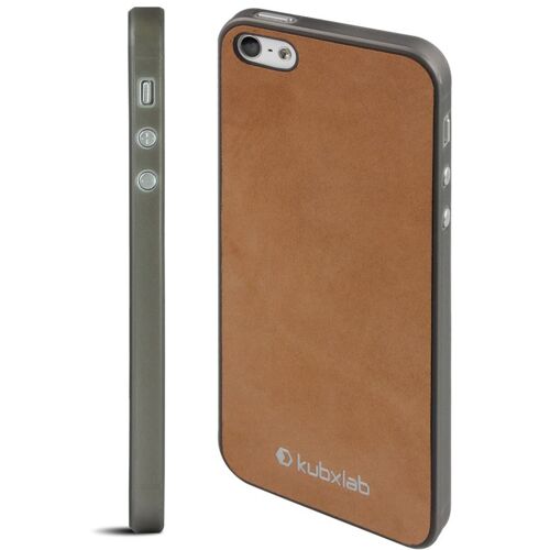 Coque Kubxlab Effet Nubuck Cuir Véritable Iphone 5