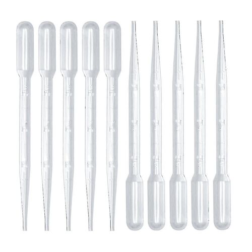 100pcs 3ml Jetable Gradué Pasteur Pipette Plastique Compte-Gouttes Urine Paille Laboratoire Outils Scolaires Pasteur Paille Compte-Gouttes