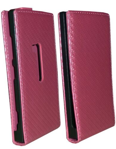 Etui Carbone fushia pour Nokia Lumia 920