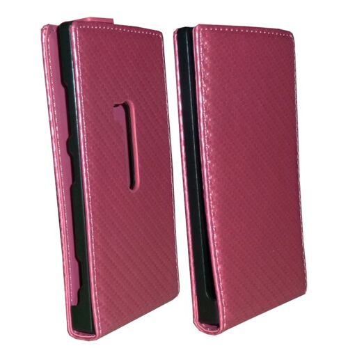 Etui Carbone fushia pour Nokia Lumia 920