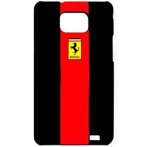 Fegtg2re Coque Toucher Rubber Ferrari Noire Et Rouge Pour Samsung Galaxy S Ii I9100