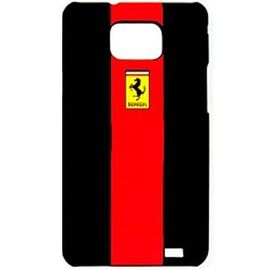 Fegtg2re Coque Toucher Rubber Ferrari Noire Et Rouge Pour Samsung Galaxy S Ii I9100