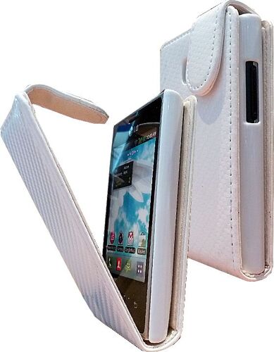 Etui Carbone blanc pour LG Optimus L3 E400
