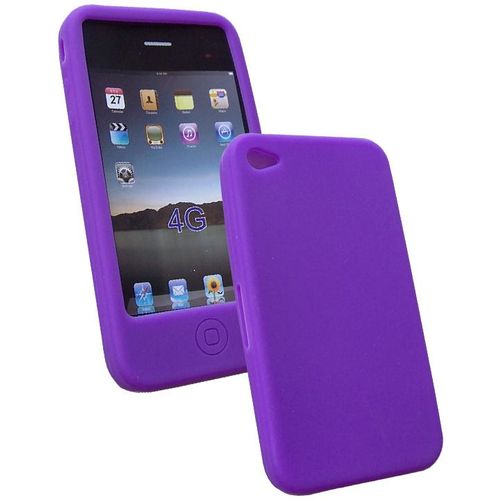 Housse Silicone Violet Pour Iphone 4