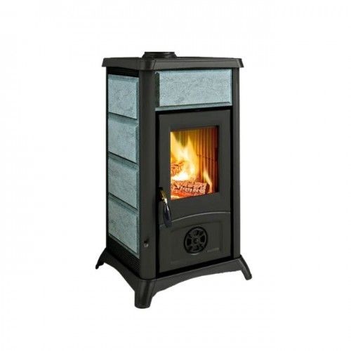 Poêle à bois en fonte avec finition Pierre Naturelle - 6 kW - Gemma Petra LA NORDICA EXTRAFLAME