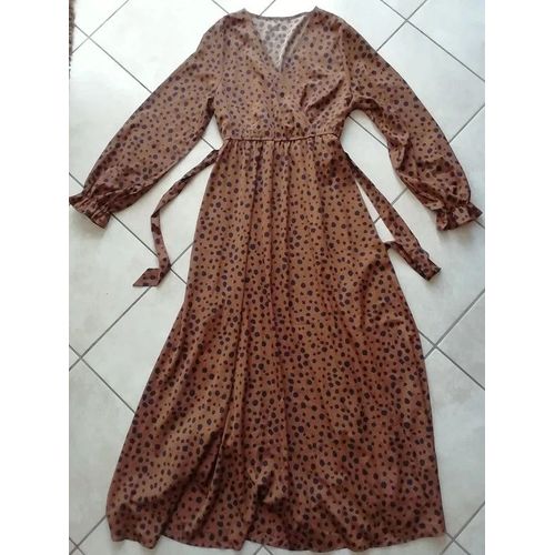 Longue Robe D Été Manches Longues Taille Xl Neuve!!