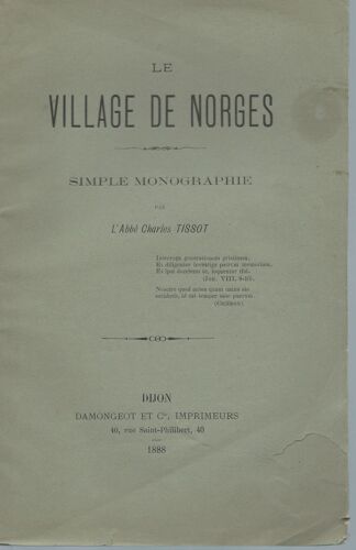 Le Village De Norges : Simple Monographie