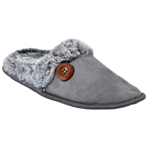 Pantoufle Suedine Mbs01570 Gris
