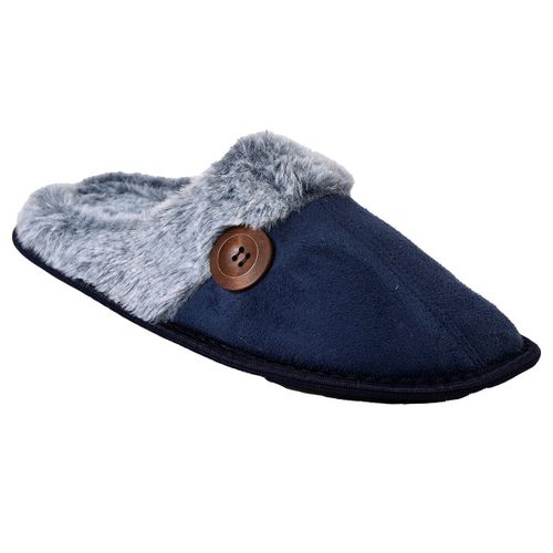 Pantoufle Suedine Mbs01570 Marine