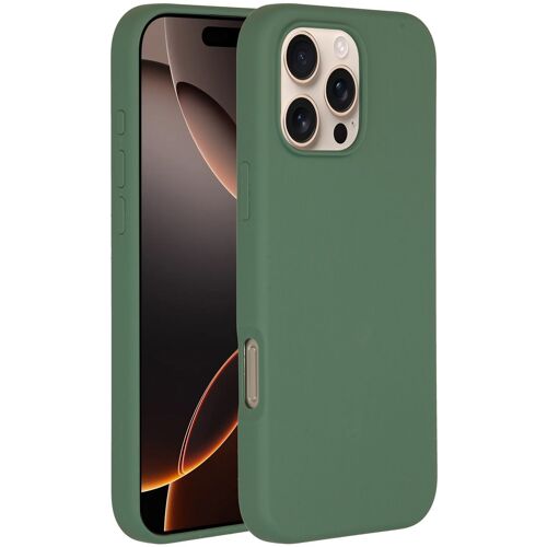 Accezz Coque Liquid Silicone avec MagSafe iPhone 16 Pro Max Vert foncé
